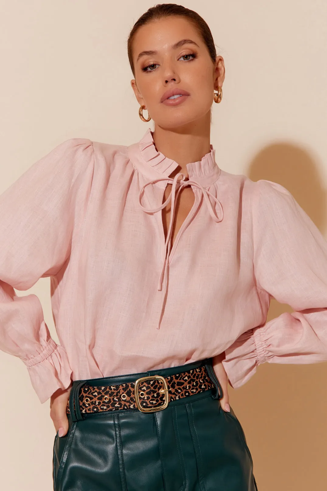 Adorne Square Buckle Belt - Leopard