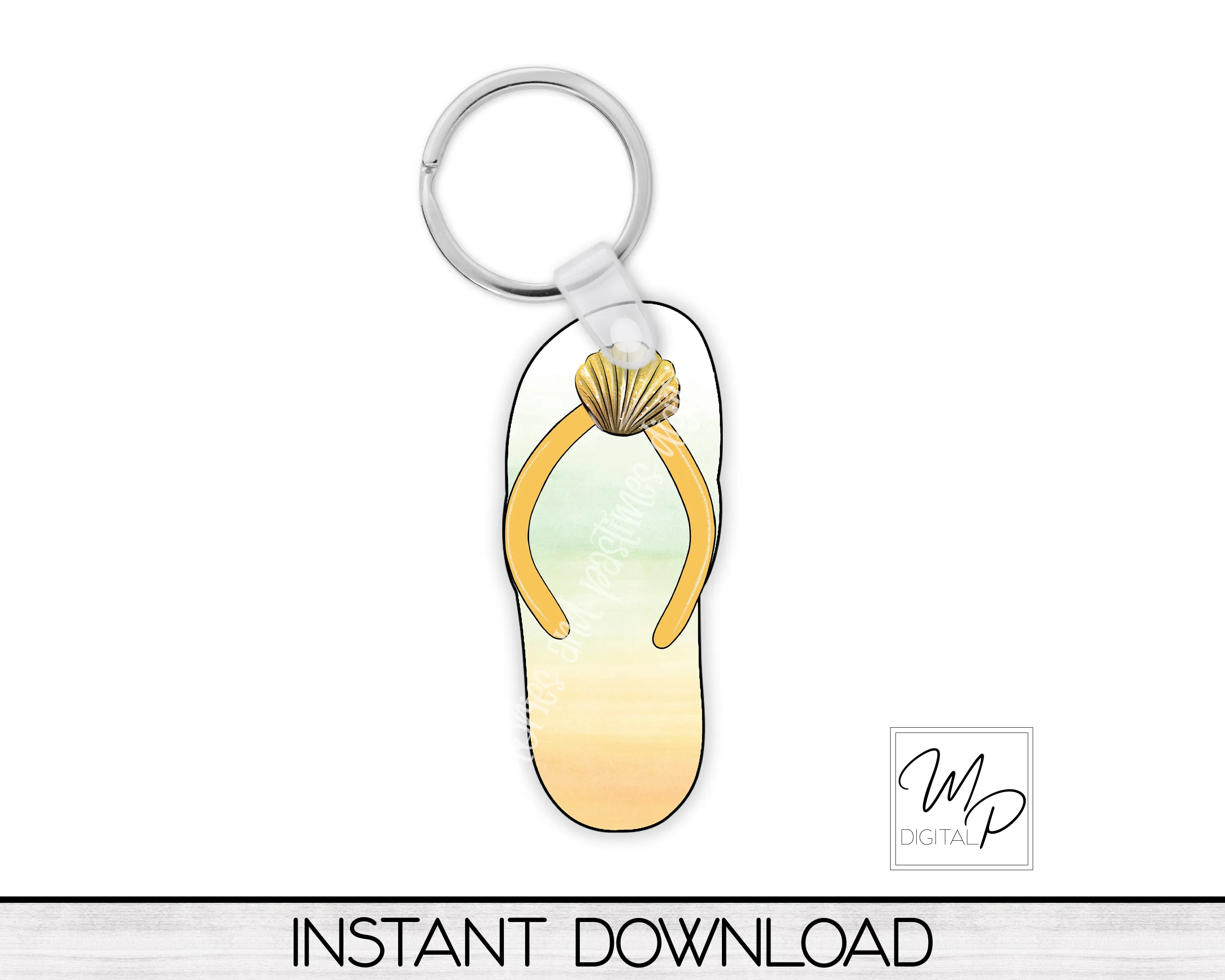 Beach Flip Flop Earrings Bundle Sublimation PNG Design, Digital Download