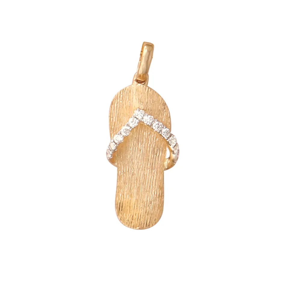 Diamond Flip Flop Pendant 14Kt