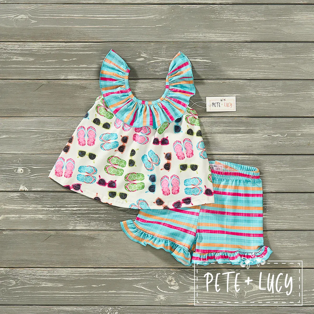 Flip-Flop Summer Girls short set