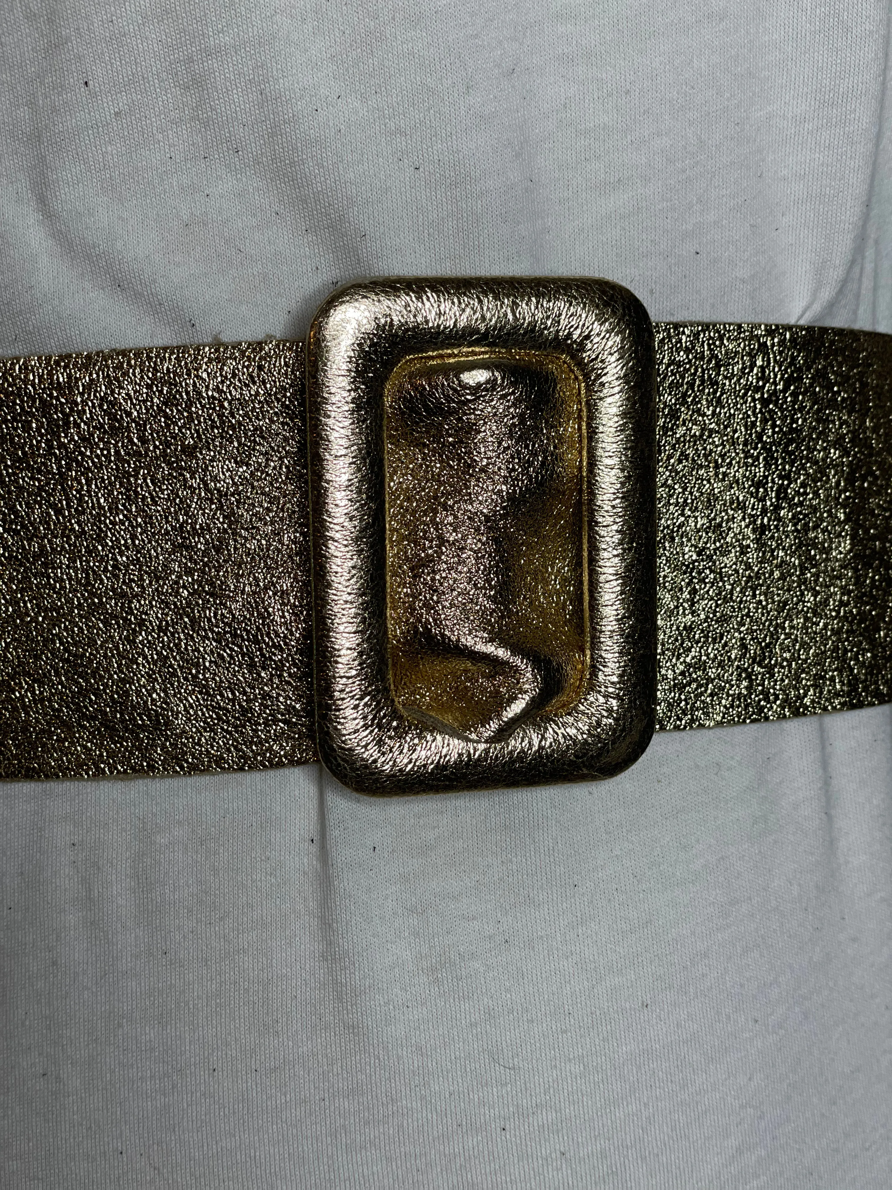 Leather Belt in Black or Gold