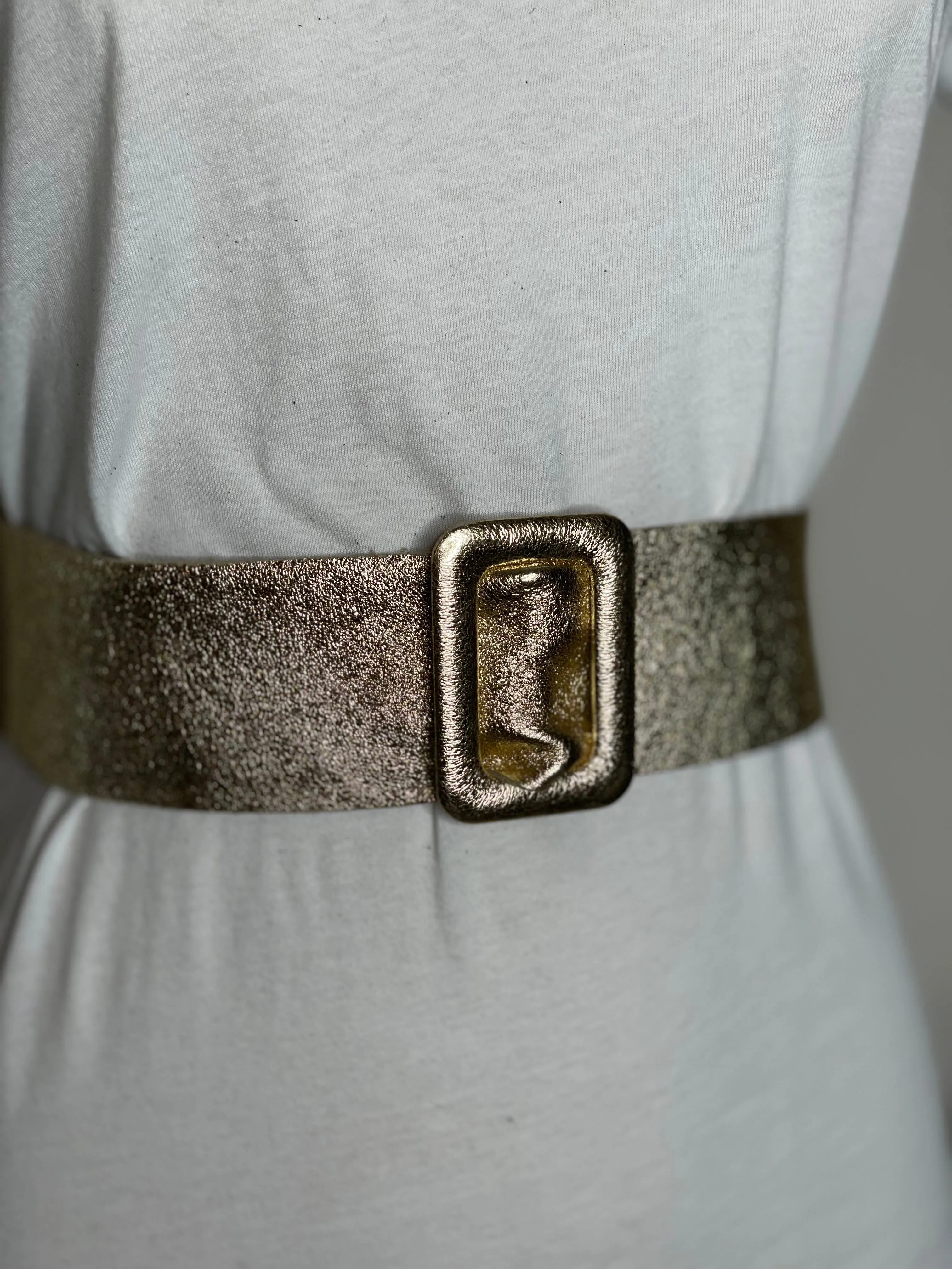 Leather Belt in Black or Gold