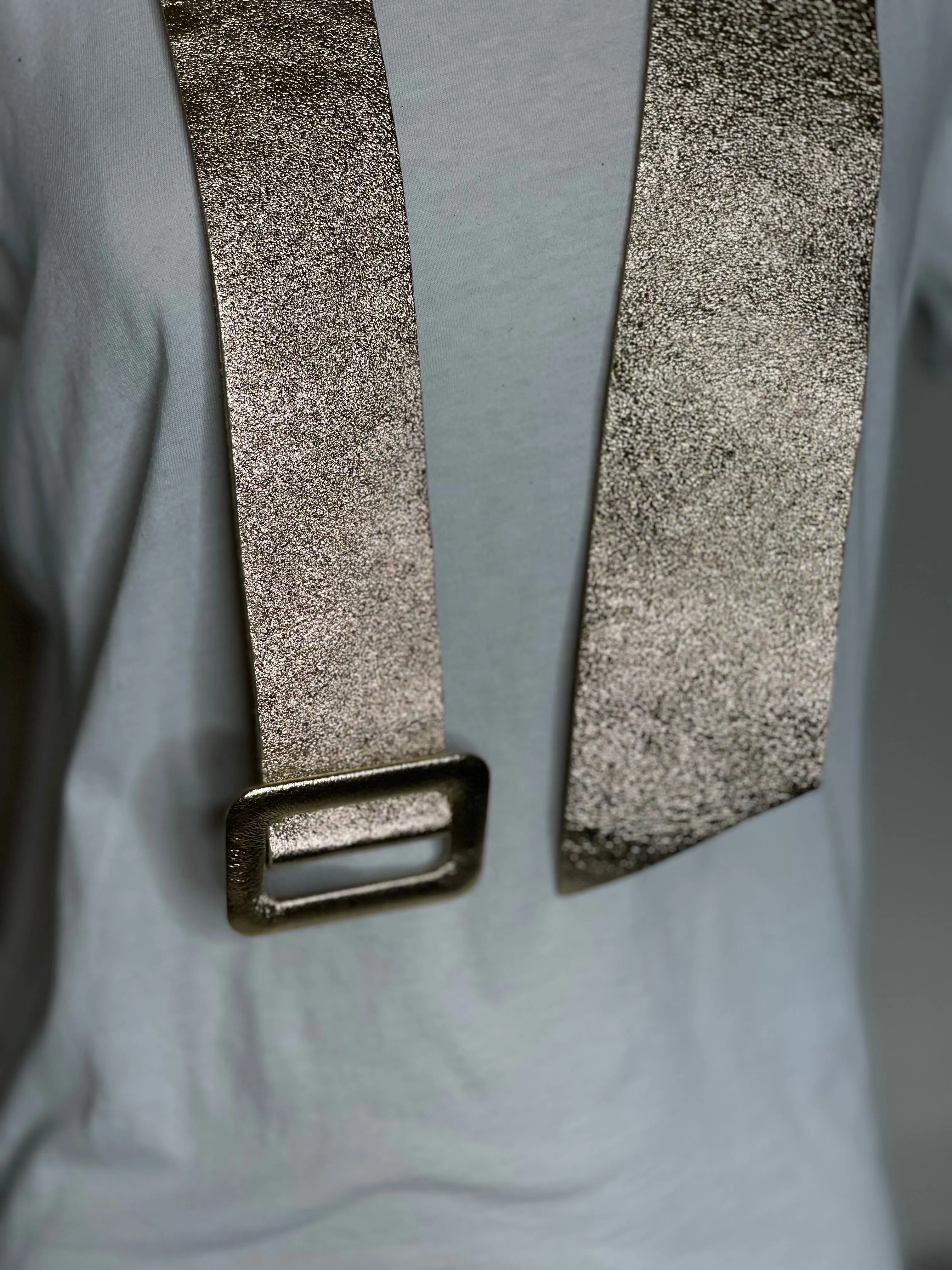 Leather Belt in Black or Gold