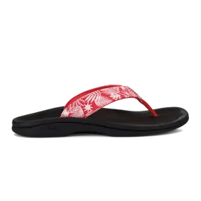 Olukai Ohana Women's Sandal in Lehua Flower/Onyx, White/Hua, Sea Glass & White