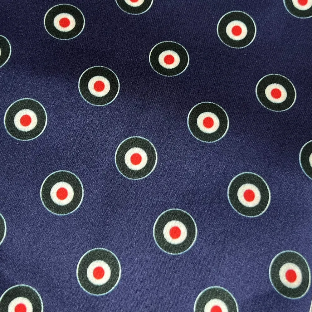 Tootal Mod Target Silk Scarf Blue